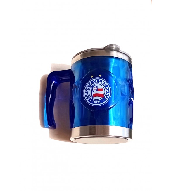 Caneca Térmica Com Tampa 500ml e cordão - Bahia - Produto Oficial Licenciado